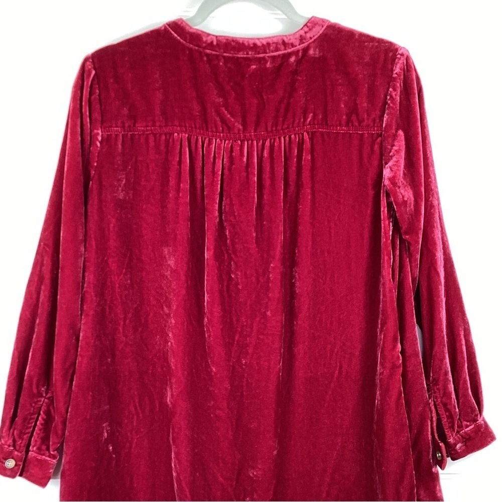 Anthropologie NWT Melody Velvet Tunic Dress Size  XXSP RED - Picture 6 of 10